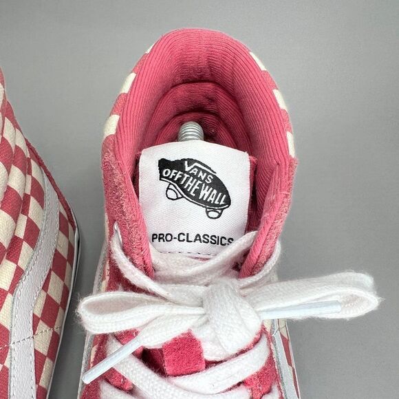 Vans Men's Pro Classics Old Skool Cherckerboard‎ High Top Lace Up Sneakers - Picture 4 of 13